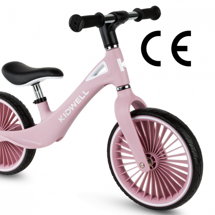 Bicicleta de echilibru fara pedale pentru copii, sa reglabila, 2 ani+, Nix Pink, Kidwell [4]