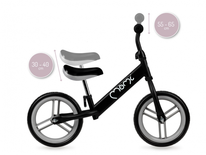 Bicicleta fara pedale Nash, Momi, Black [5]