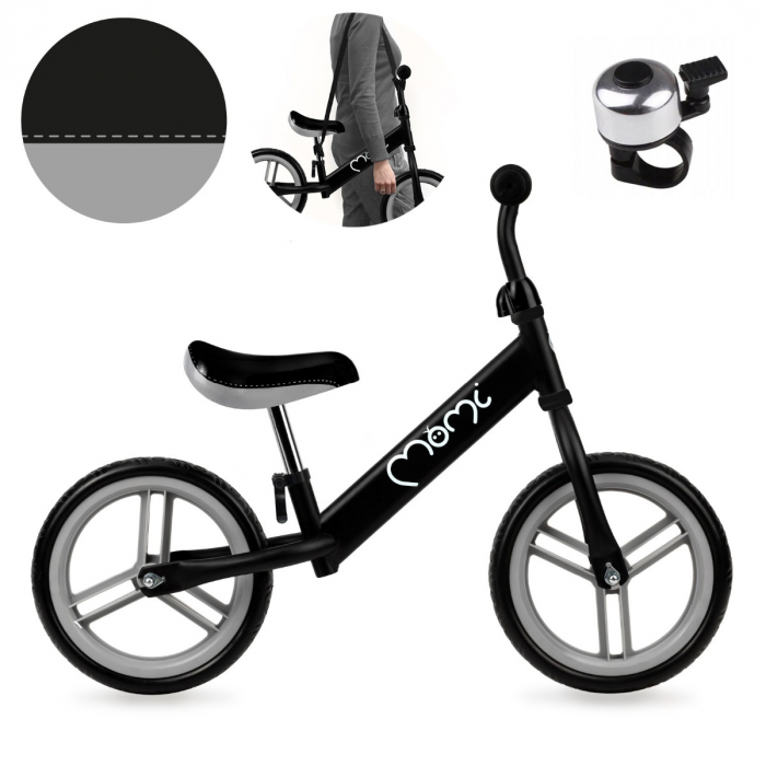 Bicicleta fara pedale Nash, Momi, Black [2]