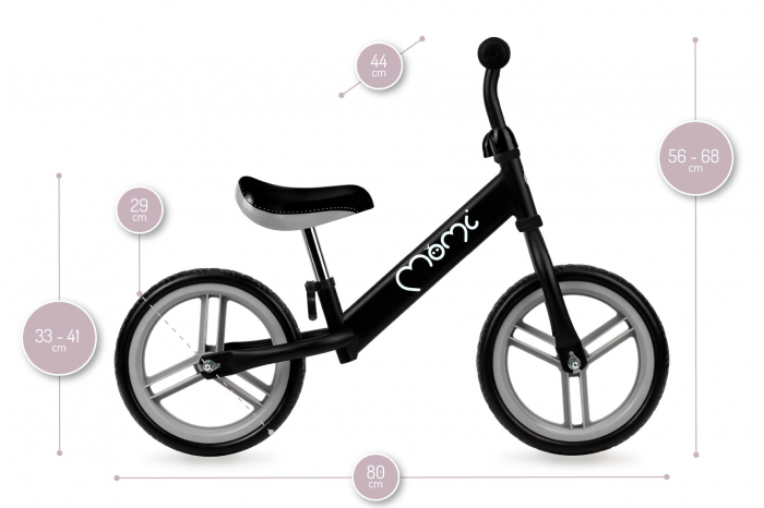 Bicicleta fara pedale Nash, Momi, Black [3]