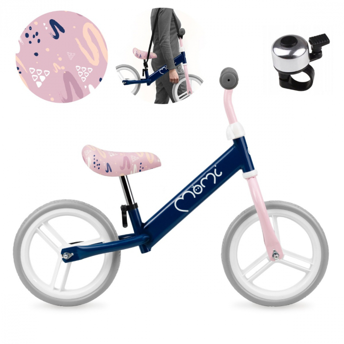 Bicicleta fara pedale Nash, Momi, Navy Pink [3]