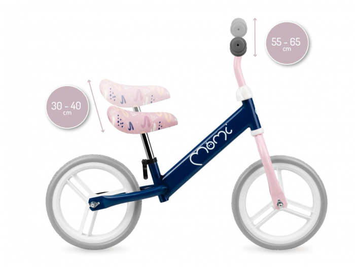 Bicicleta fara pedale Nash, Momi, Navy Pink [6]