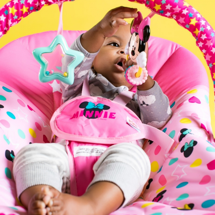 Bright Starts - Leagan portabil Rocker Minnie Stars & Smiles [3]