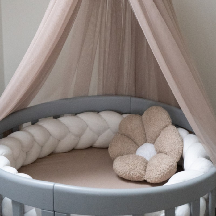 Bumper impletit din velour culoare ecru [2]