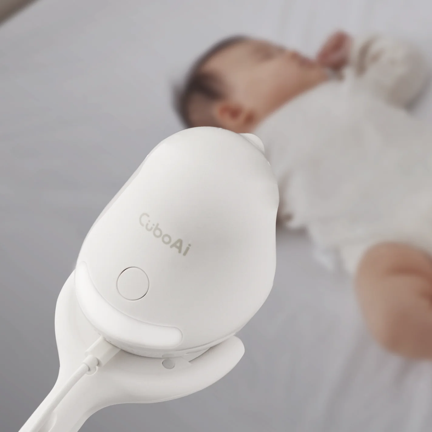 Cameră video inteligentă WiFi pentru bebeluși, cu suport de podea – CuboAi Smart Baby Monitor 3 [2]
