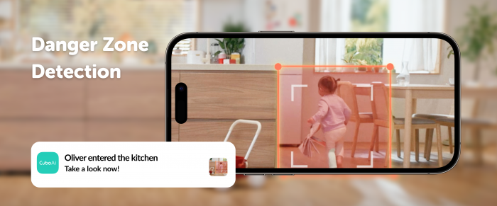 Cameră video inteligentă WiFi pentru bebeluși, cu suport de podea – CuboAi Smart Baby Monitor 3 [5]