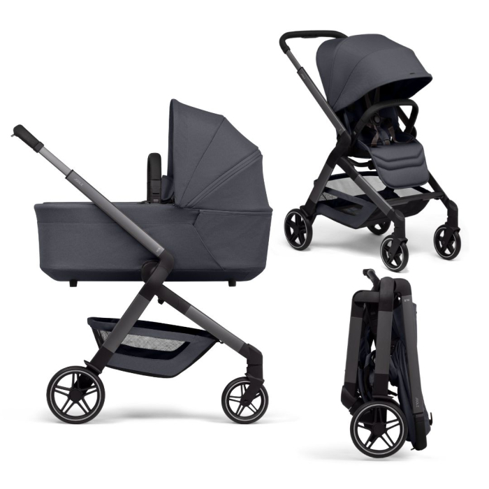 Cărucior 2 in 1 , compact, Joolz, Hub2  cu landou  Stone Grey [2]