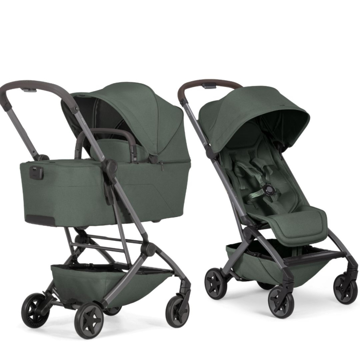 Cărucior 2 in 1 Joolz AER2  cu landou, ultra compact, ușor cu marsupiu wildride  - Forest green [2]