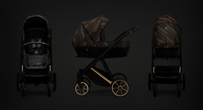 Carucior 3 in 1 Ivento - Flowers - Gold - [6]