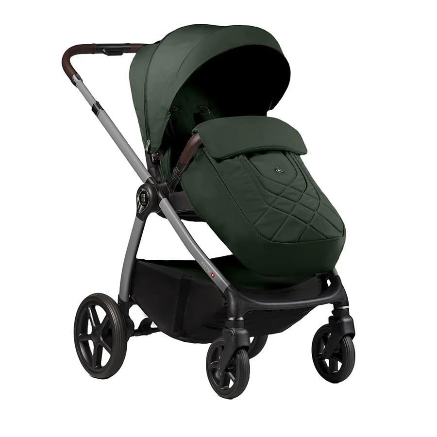 Carucior multifunctional 2 in 1 Flux Green cu landou [6]