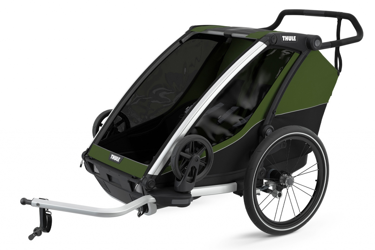 Carucior multisport Thule Chariot Cab 2,  Aluminum/Cypress Green [2]