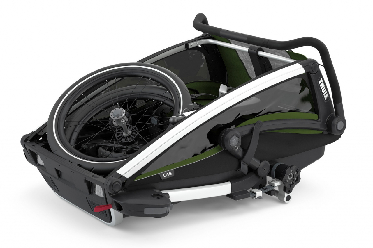 Carucior multisport Thule Chariot Cab 2,  Aluminum/Cypress Green [5]