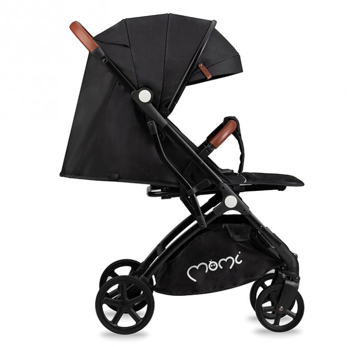 Carucior sport, MoMi MARVIN Black, 6 luni+, Centura in 5 puncte, Suport picioare reglabil, Cos accesorii, Pliabil, Plasa insecte, Husa de ploaie, Suspensii integrate [3]