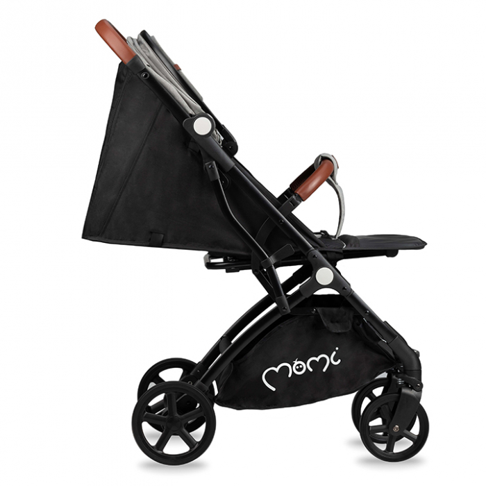 Carucior sport, MoMi MARVIN Grey, 6 luni+, Centura in 5 puncte, Suport picioare reglabil, Cos accesorii, Pliabil, Plasa insecte, Husa de ploaie, Suspensii integrate [4]