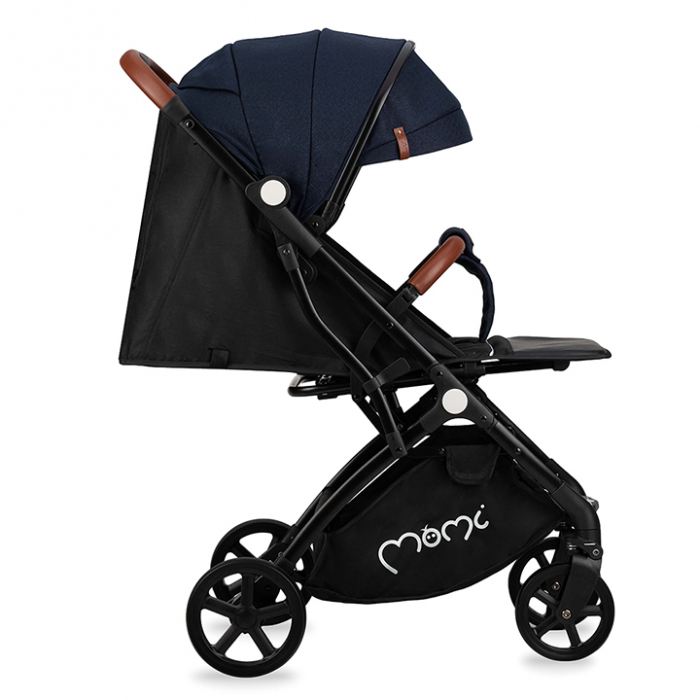 Carucior sport, MoMi MARVIN Navy Blue, 6 luni+, Centura in 5 puncte, Suport picioare reglabil, Cos accesorii, Pliabil, Plasa insecte, Husa de ploaie, Suspensii integrate [3]