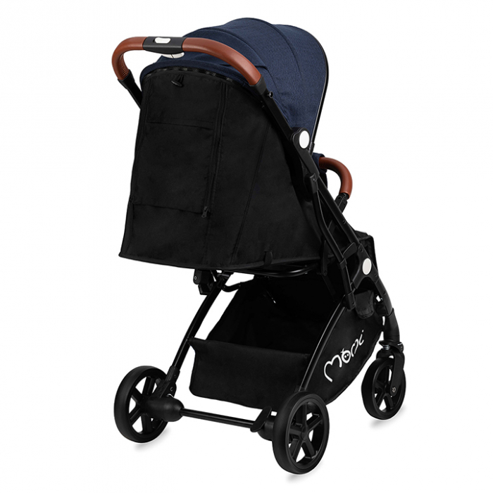 Carucior sport, MoMi MARVIN Navy Blue, 6 luni+, Centura in 5 puncte, Suport picioare reglabil, Cos accesorii, Pliabil, Plasa insecte, Husa de ploaie, Suspensii integrate [6]