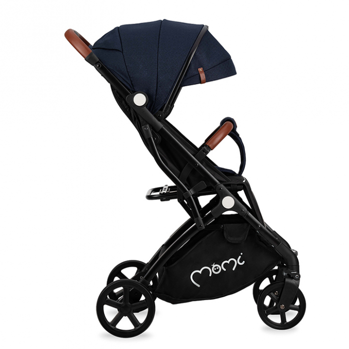 Carucior sport, MoMi MARVIN Navy Blue, 6 luni+, Centura in 5 puncte, Suport picioare reglabil, Cos accesorii, Pliabil, Plasa insecte, Husa de ploaie, Suspensii integrate [2]