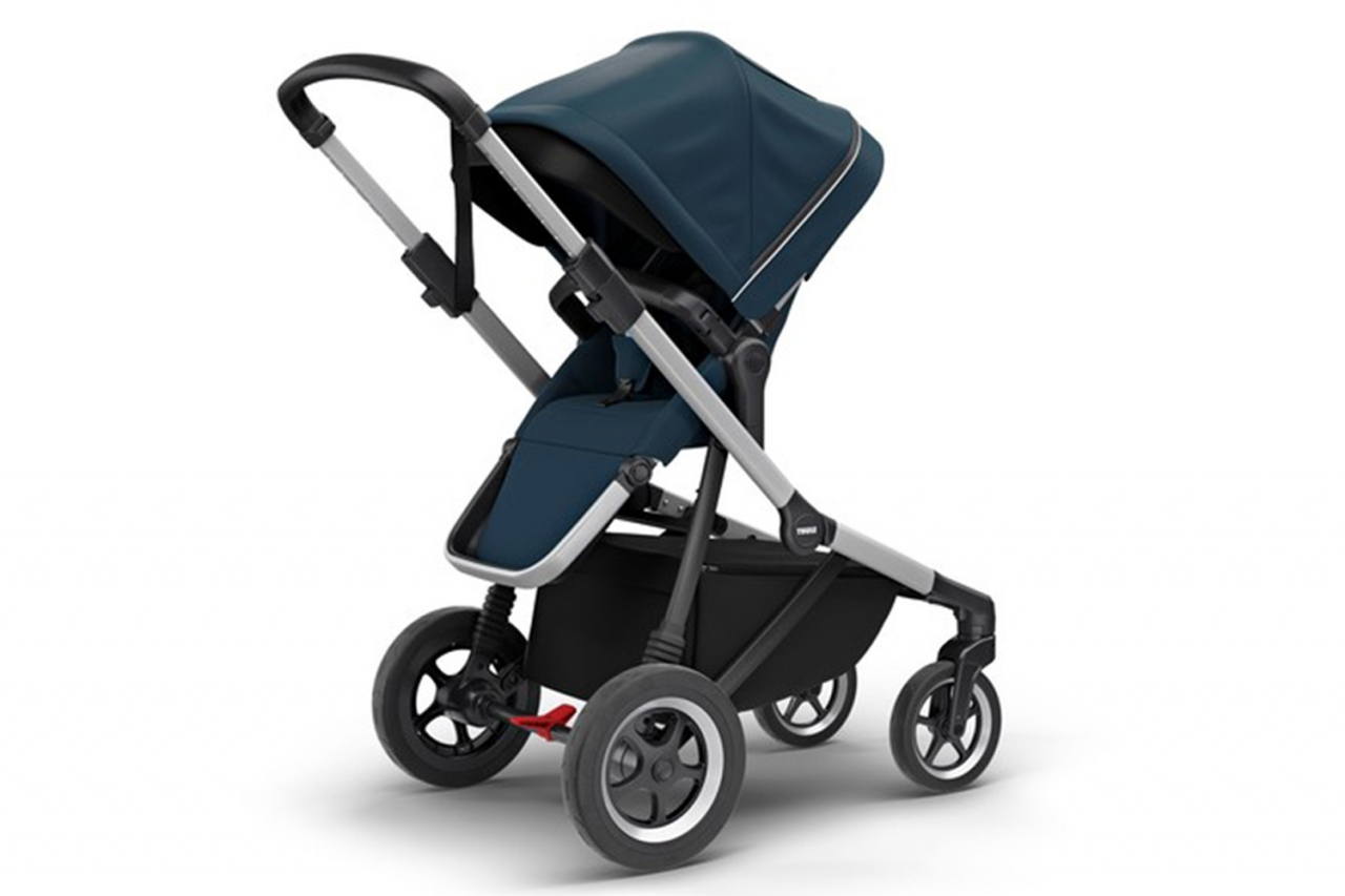Carucior Thule SLEEK Cadru Gri si Copertina Navy Blue [5]