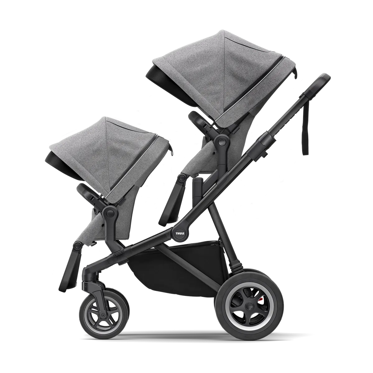 Carucior Thule SLEEK Cadru Negru si Copertina Gray Melange [4]