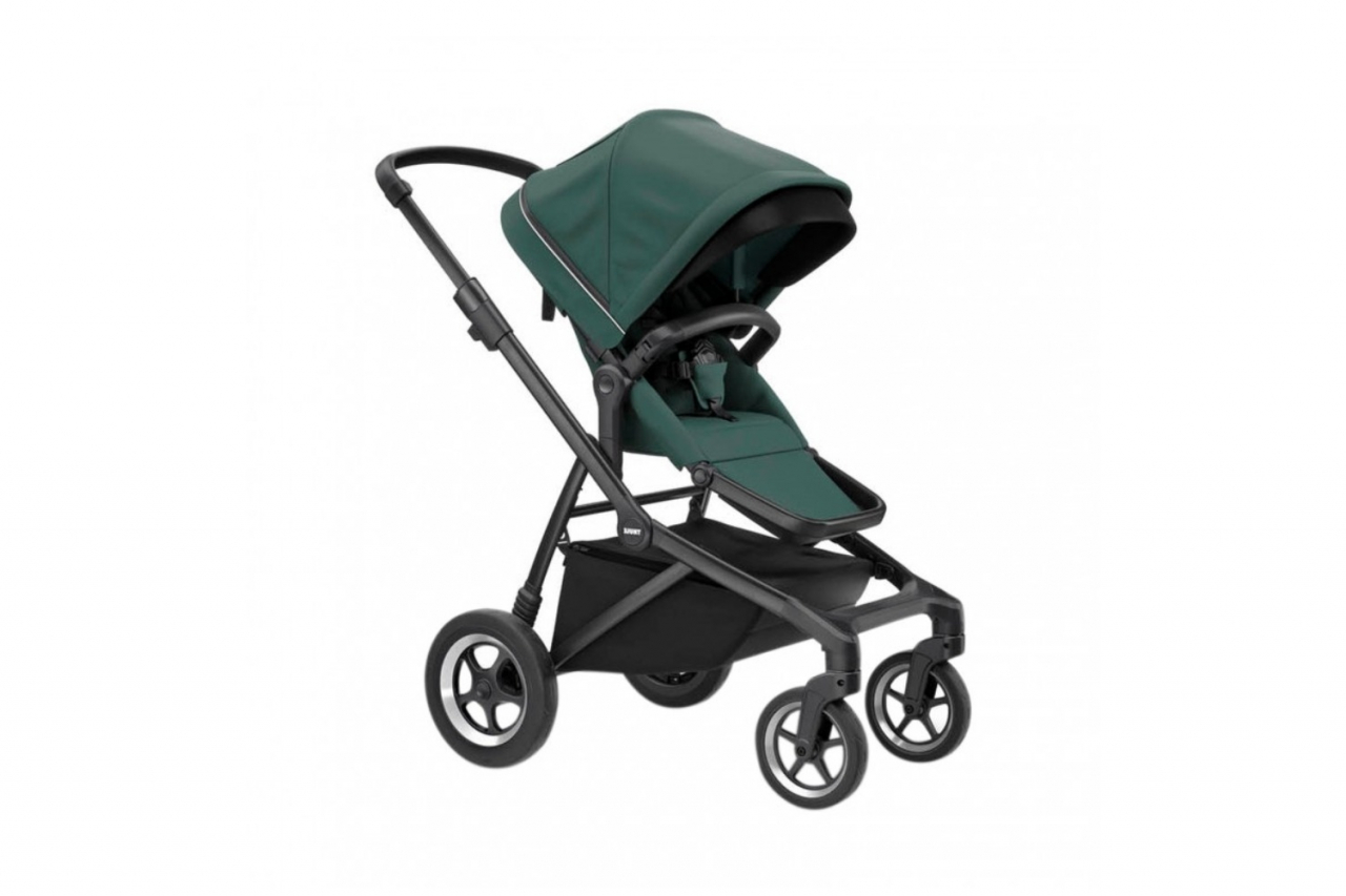 Carucior Thule SLEEK Cadru Negru si Copertina Mallard Green [3]