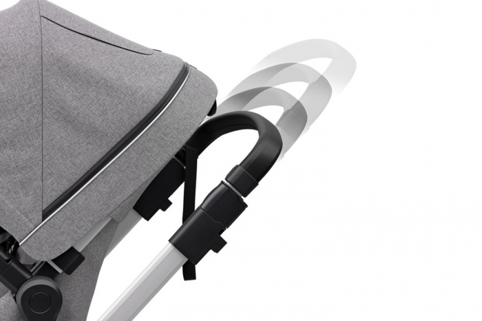Carucior Thule Sleek + Landou Thule Bassinet Grey Melange [9]