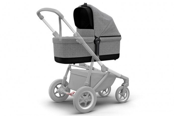 Carucior Thule Sleek + Landou Thule Bassinet Grey Melange [11]