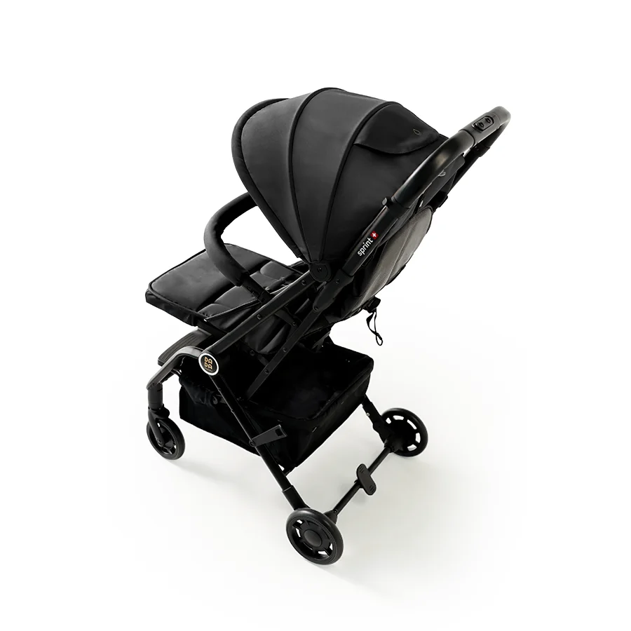 Carucior ultracompact ultrapliabil Negru mineral Sprint, nastere - 22 kg, [2]