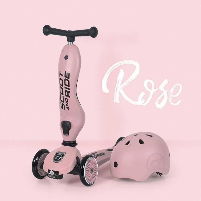 Casca de protectie pentru copii, sistem de reglare magnetic cu led, S-M, 51-55 cm, 3 ani+, Rose [5]