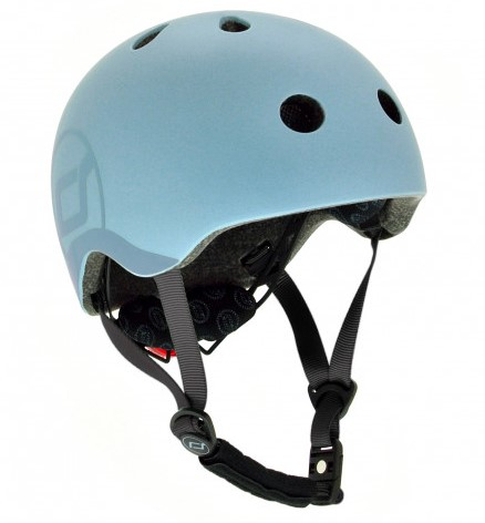 Casca de protectie pentru copii, sistem de reglare magnetic cu led, S-M, 51-55 cm, 3 ani+, Steel, Scoot  Ride [1]