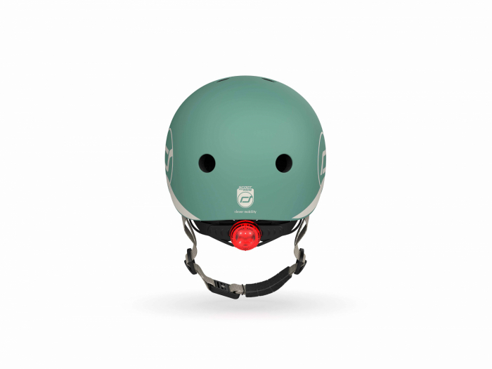 Casca de protectie pentru copii, sistem de reglare magnetic cu led, S-M, 51-55 cm, 3 ani+, Forest, Scoot & Ride [6]