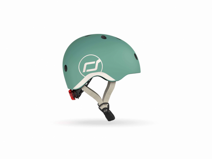 Casca de protectie pentru copii, sistem de reglare magnetic cu led, S-M, 51-55 cm, 3 ani+, Forest, Scoot & Ride [3]