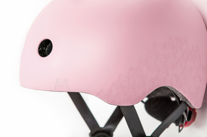 Casca de protectie pentru copii, sistem de reglare magnetic cu led, XXS-S, 45-51 cm, 1 an+, Rose Reflectorizant, Scoot  Ride [7]