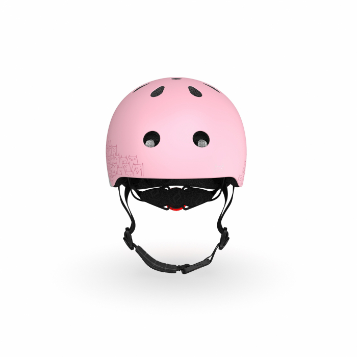 Casca de protectie pentru copii, sistem de reglare magnetic cu led, XXS-S, 45-51 cm, 1 an+, Rose Reflectorizant, Scoot  Ride [6]