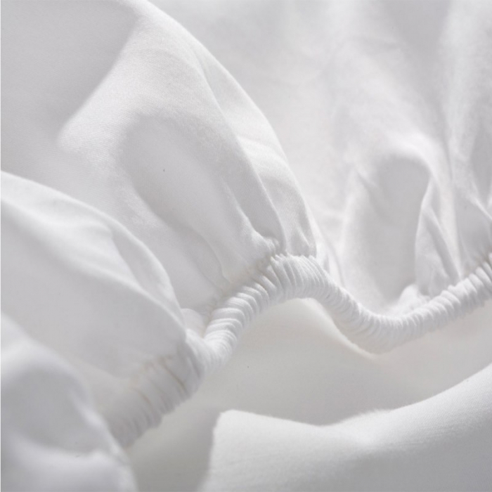 Cearsaf din bumbac jersey cu elastic pe contur 140x60 cm, Alb [3]
