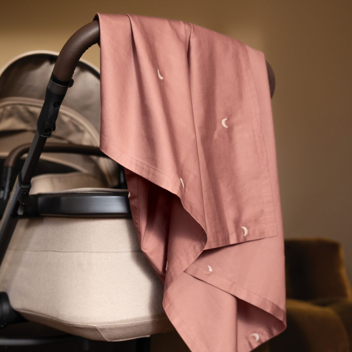 Cearșaf din bumbac organic pentru landou Joolz, Sweet Dreams Culoare: Dawn Rose [4]