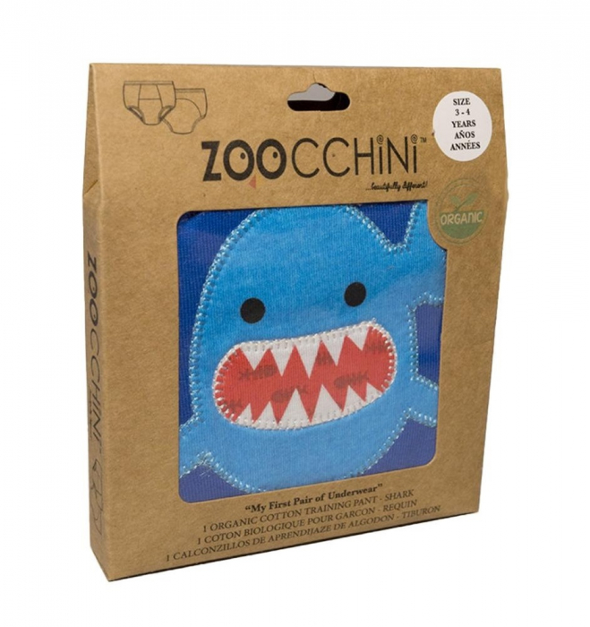 Chilotei Antrenament, Zoocchini, Baiat, 3-4 ani, 100% Bumbac Organic, Blue Shark [5]