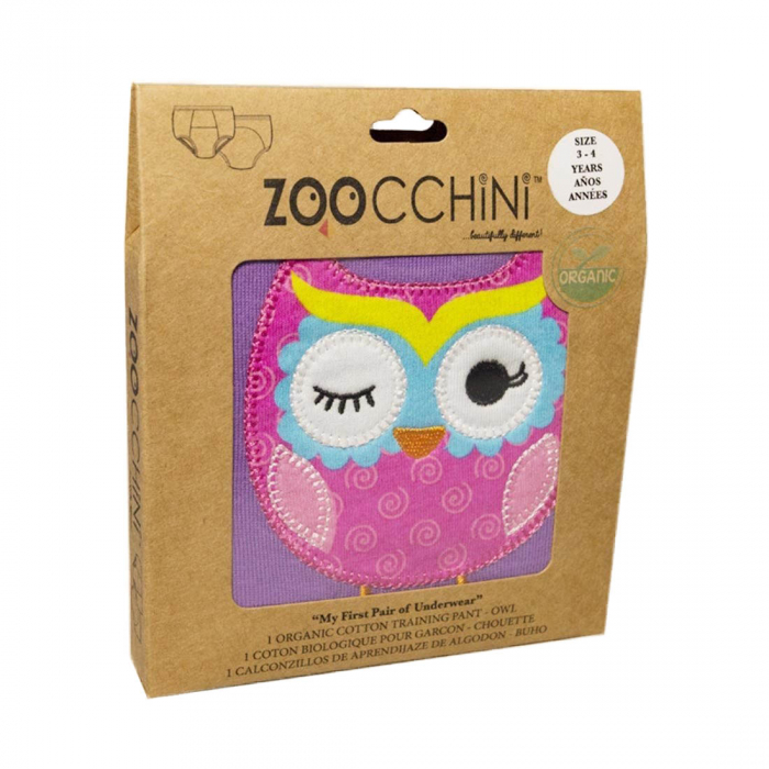 Chilotei Antrenament, Zoocchini, Fetita, 3-4 ani, 100% Bumbac Organic, Owl [4]