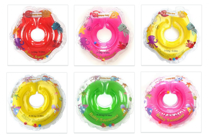 Colac de gat pentru bebelusi Babyswimmer Verde 6-36 luni [3]