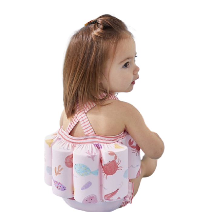 Costum de inot flotabil, Archimede, CREVETTES ROSES Girl, 4 ani, A202531 [3]