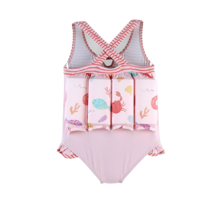 Costum de inot flotabil, Archimede, CREVETTES ROSES Girl, 4 ani, A202531 [2]