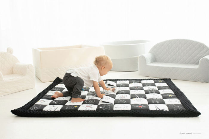 Covor de joaca termoizolant pentru bebe, activitati senzoriale 120x140cm [2]