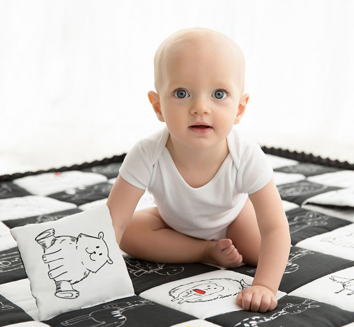 Covor de joaca termoizolant pentru bebe, activitati senzoriale 120x140cm [3]