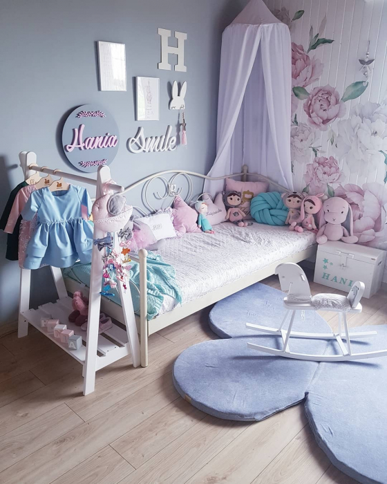 Covoras de joaca Fluture din spuma, Catifea Blue [3]