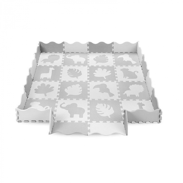 Covoras de joaca Puzzle 150x150 cm- Grey [6]