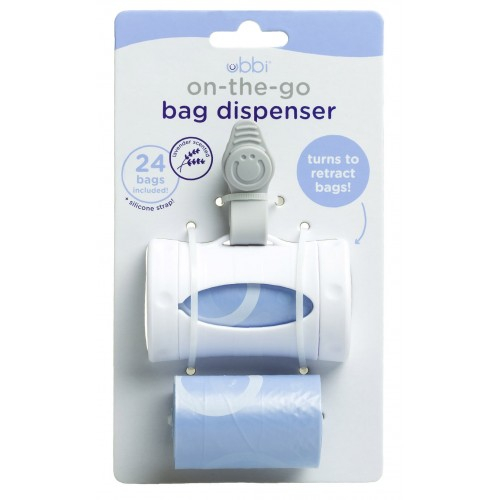 Dispenser portabil pentru pungute scutece Ubbi On The Go alb [2]