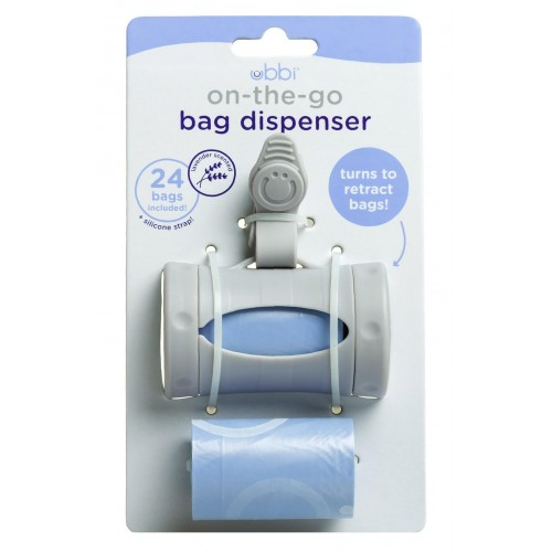 Dispenser portabil pentru pungute scutece Ubbi On The Go gri [2]