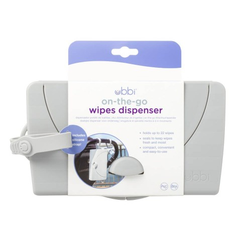 Dispenser portabil pentru servetele umede Ubbi On The Go gri [2]