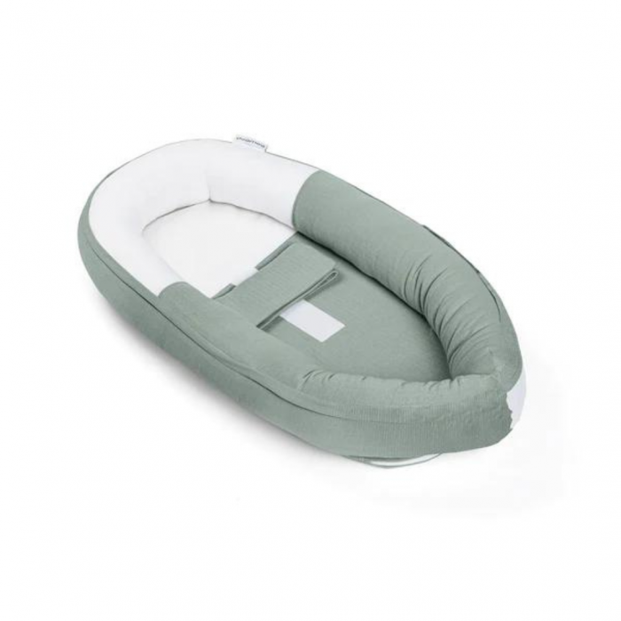 Doomoo - Baby Nest din bumbac organic Cocoon Tetra Jersey Green [1]