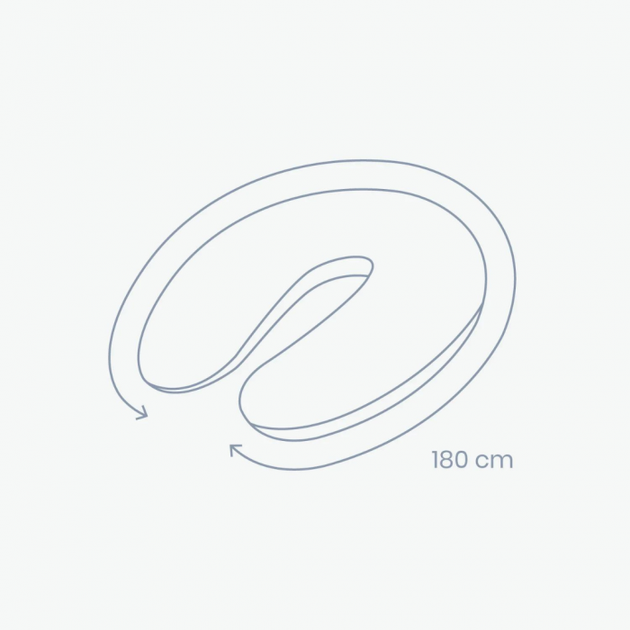 Doomoo - Perna mare pentru gravide si bebelusi 3 in 1, bumbac organic Buddy Cloudy Kaki [4]