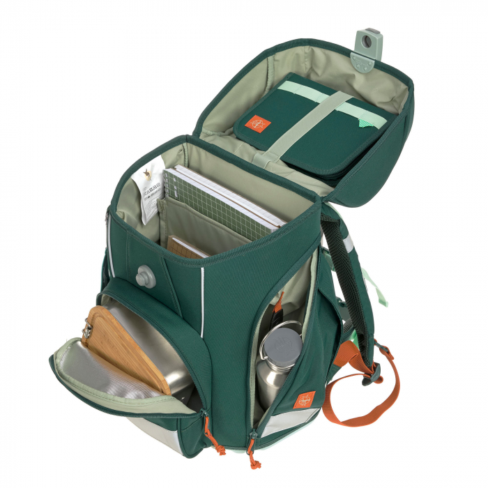 Ghiozdan și accesorii, set de 7 piese, Boxy Unique Culoare: Dark green [4]